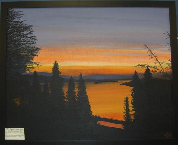 Photo of Painting of Sunrise over the Fraser River, from New Westminster, BC