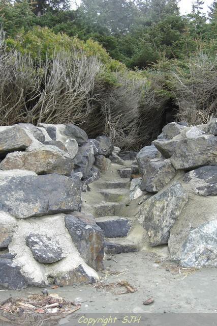 Large Photo of Rocky Steps on a Beach in Tofino, BC